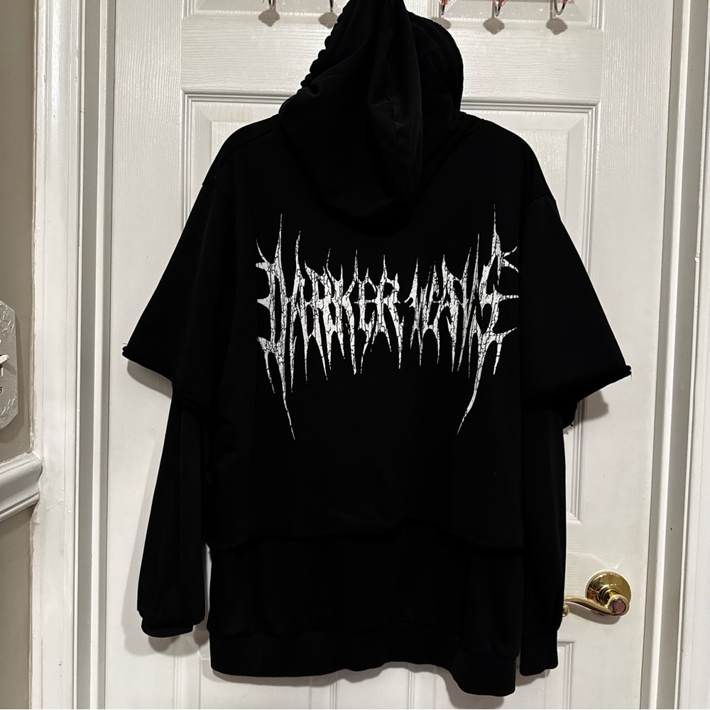 Dolls Kill Darkerwavs Black Hoodie